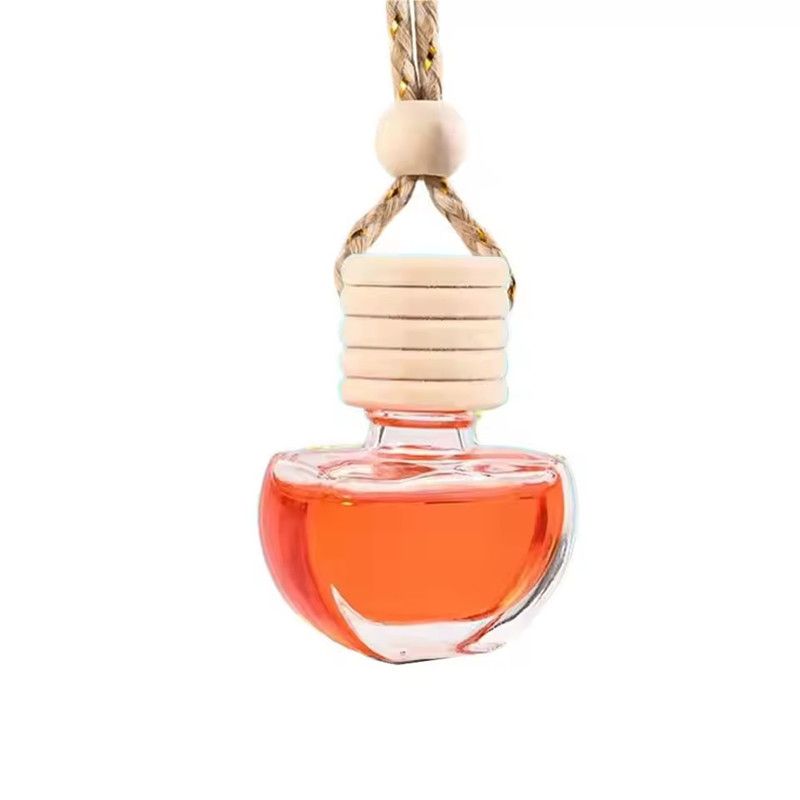 Car Fragrance Bottle Ornament Hanging Empty Bottles Heart Shaped Essential Oil Diffuser Air Freshener Scent Interior Accessory