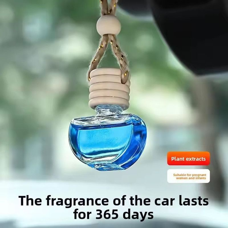 Car Fragrance Bottle Ornament Hanging Empty Bottles Heart Shaped Essential Oil Diffuser Air Freshener Scent Interior Accessory