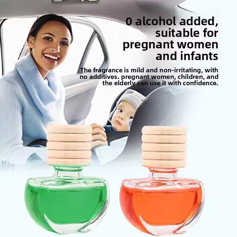 Car Fragrance Bottle Ornament Hanging Empty Bottles Heart Shaped Essential Oil Diffuser Air Freshener Scent Interior Accessory