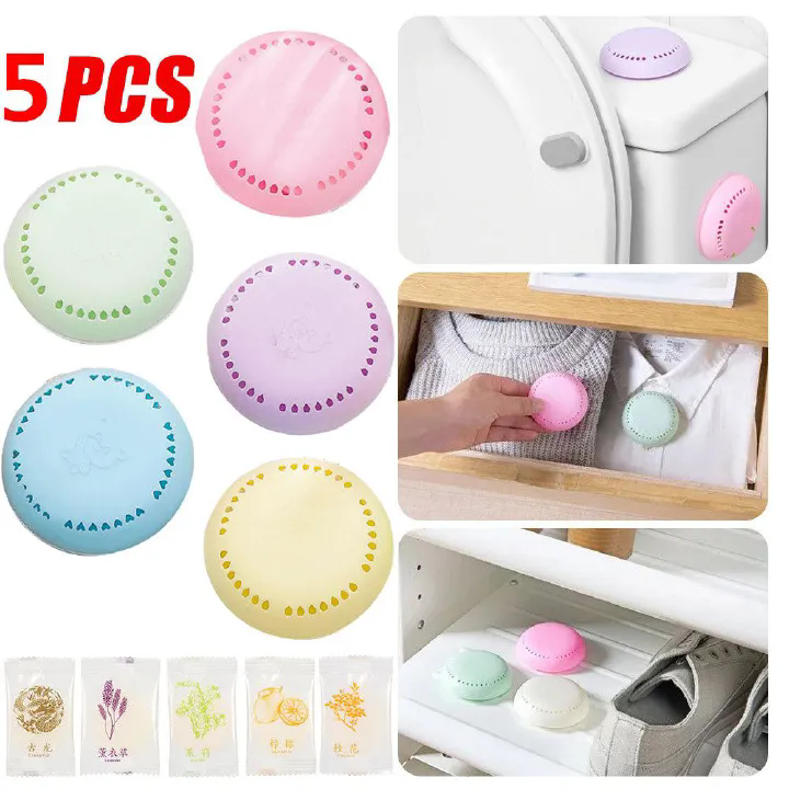5pc Shell+5pc fragrance tablets Toilet Aromatherapy Fragrance Lasting Solid Air Freshener Bedroom Wardrobe Car Home Household C-638