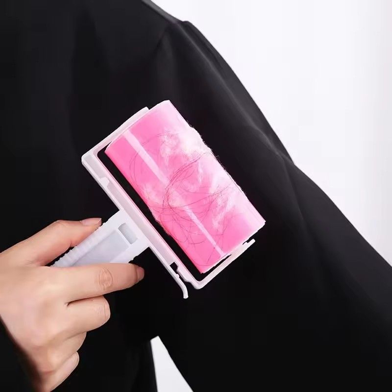 1PC Water-washable Roller with Cover, Portable Clothes, Carpet Sheets, Wool-absorbing and Dust-adhering Roller Household Tools