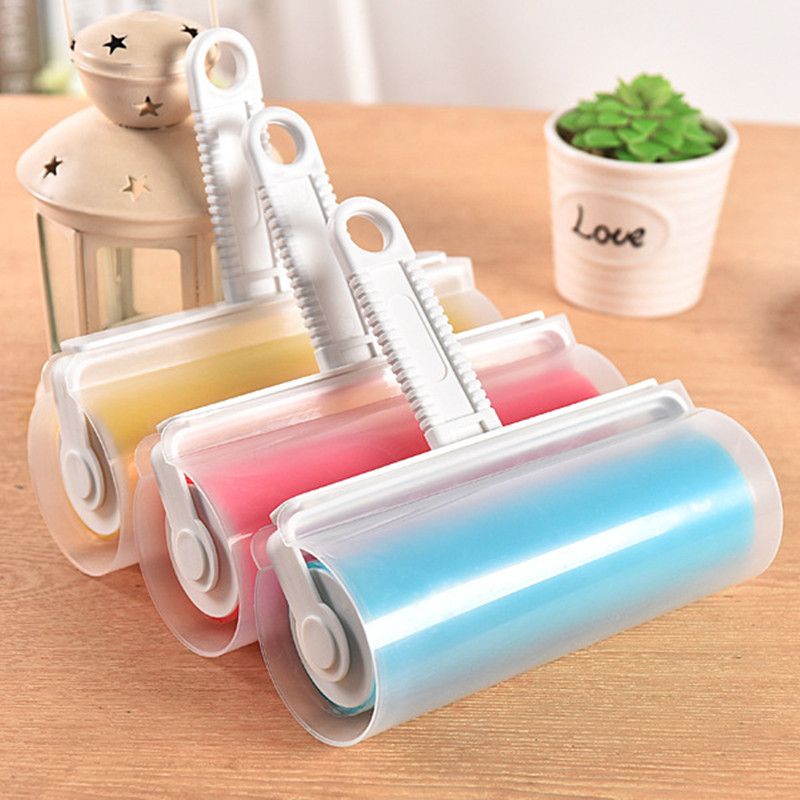 1PC Water-washable Roller with Cover, Portable Clothes, Carpet Sheets, Wool-absorbing and Dust-adhering Roller Household Tools
