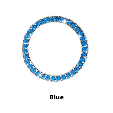 1PC  Crystal Engine Ignition Onekey Start Stop Push Button Switch Protective Cover Bling Girls Auto Accessories Car Interior Decor C-675