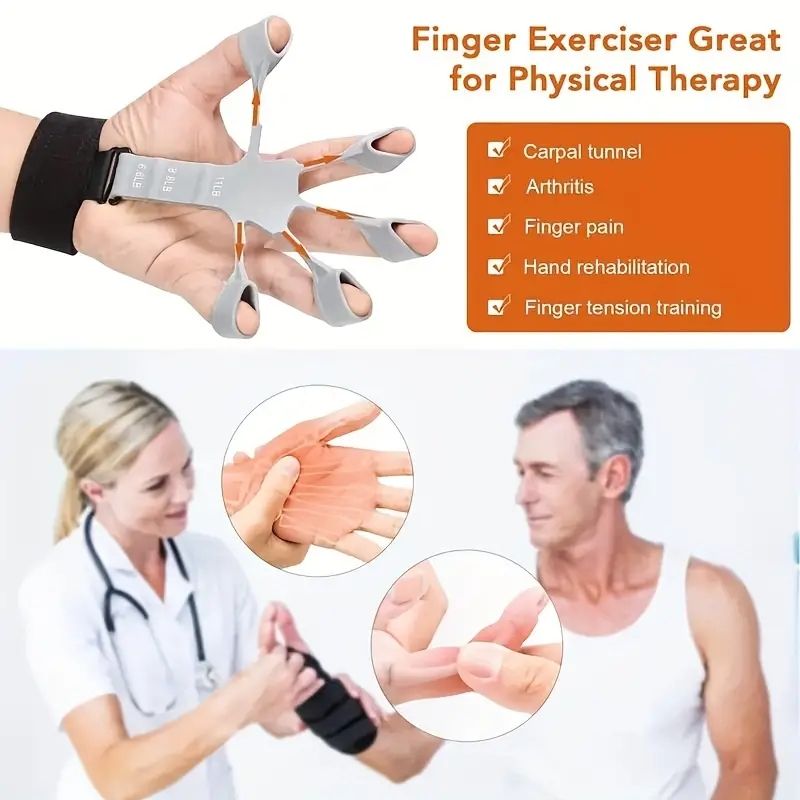 Gripper Finger Exerciser Guitar Finger Exerciser 6 Resistant Levels Recovery Physical Tools Hand Strengthener For Patient