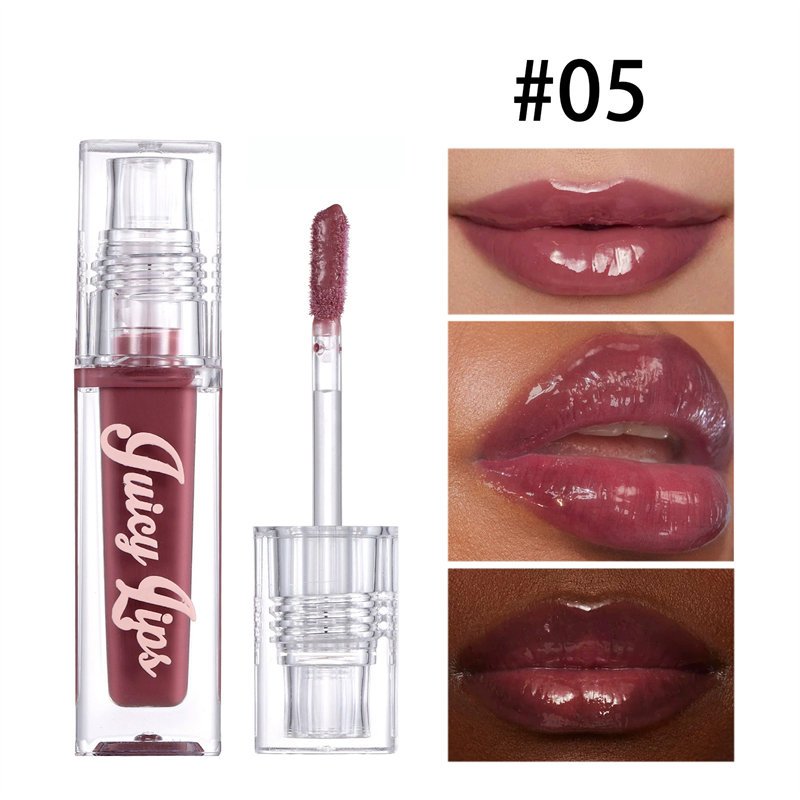 1PCHydrating Crystal Lip Oil - Plumping & Moisturizing Gloss with Tinted Shades High-shine Wet Cherry Pink Pearl Glow Lip Makeup view 6