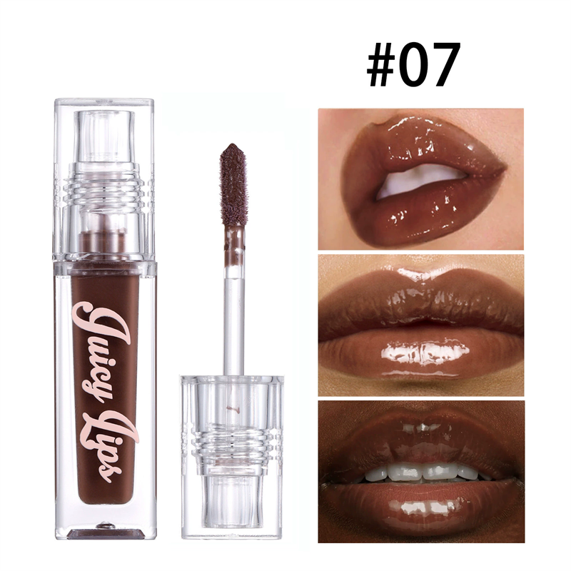 1PCHydrating Crystal Lip Oil - Plumping & Moisturizing Gloss with Tinted Shades High-shine Wet Cherry Pink Pearl Glow Lip Makeup view 8
