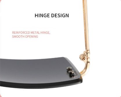 Vintage Square Rimless Sunglasses Men New Luxury Brand Trendy Gradient Sun Glasses UV400 Women Punk Eyewear