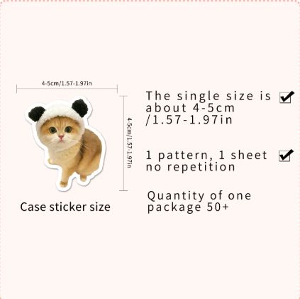 100pcs Funny cat Stickers Cartoon Cute Decals Toy Stationery Guitar Phone Bicycle Laptop Luggage Car Graffiti Kids Sticker-H-11