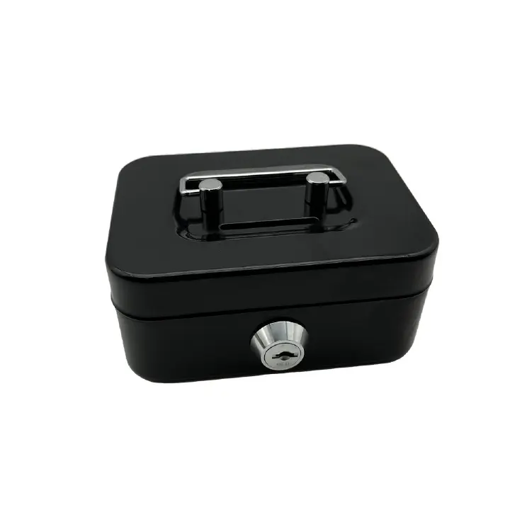 Money Safe Box Lockable Cash Box With Key,Portable Piggy Box Made Of Metal Small Security Lock Box Sturdy Coin Boxes For Kids