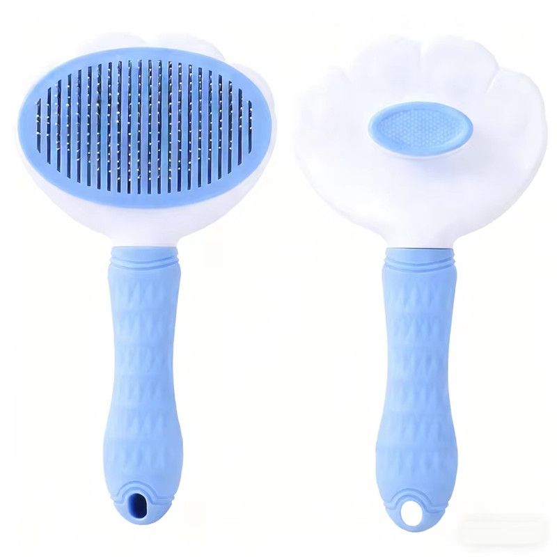 Self Cleaning Pet Hair Removal Brush, One-Click Dematting Comb for Dogs Cats Grooming, Automatic Hair Remover Slicker Brush Tool
