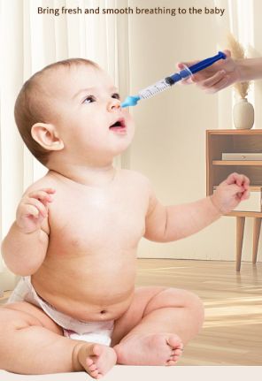 2Pcs Needle Tube Baby Nasal Aspirator Syringe Baby Nose Cleaner Rhinitis Nasal Washer Irrigator Baby Nose Washing For Children
