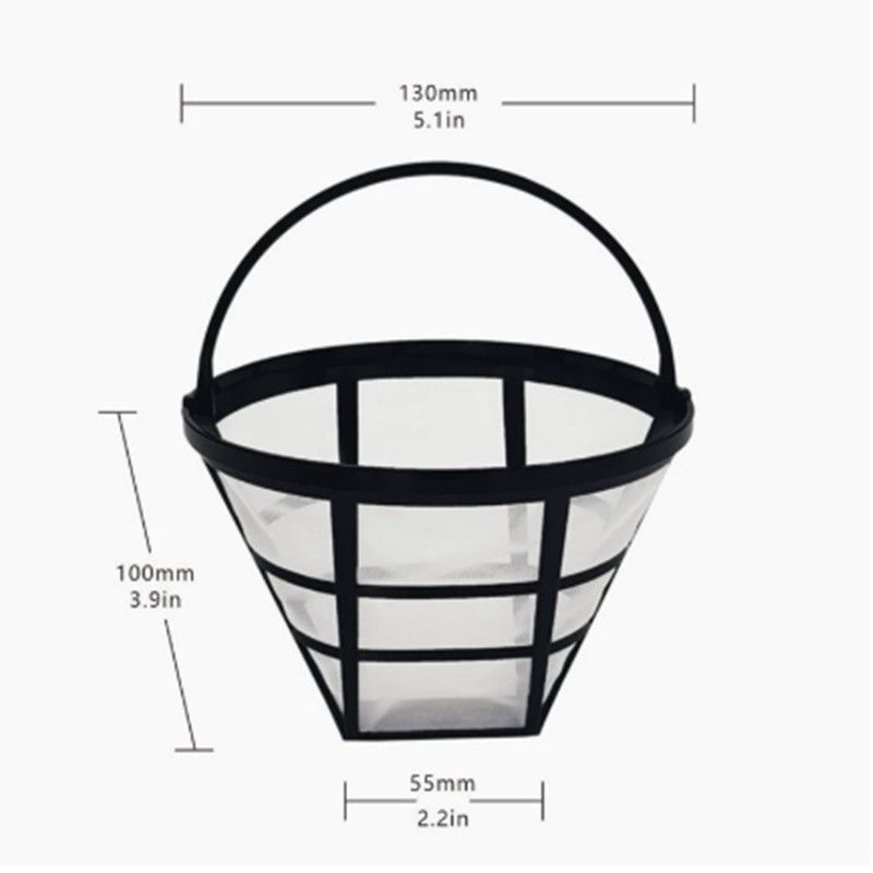 1pc Reusable Replacement Coffee Filter Coffee Maker Accessories Machine Strainer Basket Cup Style Kitchenware Handmade