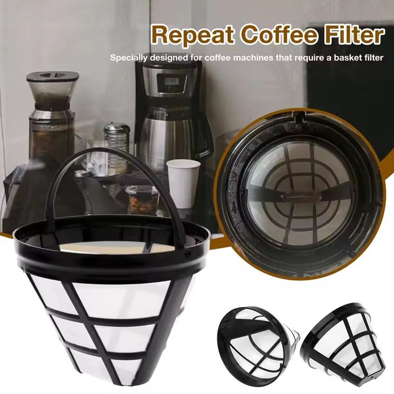 1pc Reusable Replacement Coffee Filter Coffee Maker Accessories Machine Strainer Basket Cup Style Kitchenware Handmade