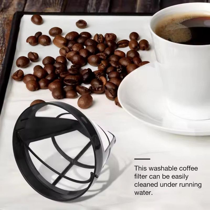 1pc Reusable Replacement Coffee Filter Coffee Maker Accessories Machine Strainer Basket Cup Style Kitchenware Handmade