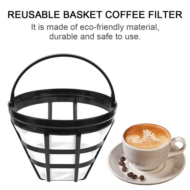 1pc Reusable Replacement Coffee Filter Coffee Maker Accessories Machine Strainer Basket Cup Style Kitchenware Handmade