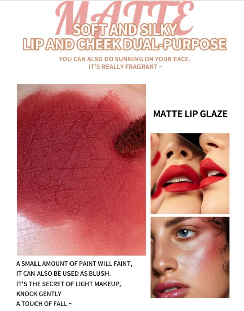 1pc Waterproof Liquid Lipsticks Lip Makeup Matte Velvet Lipstick Lip Gloss Red Sexy Cosmetic 6 Colors Long Lasting Lip Glaze view 6