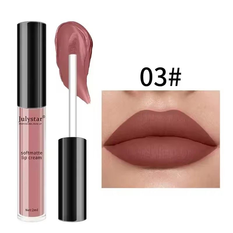 1pc Waterproof Liquid Lipsticks Lip Makeup Matte Velvet Lipstick Lip Gloss Red Sexy Cosmetic 6 Colors Long Lasting Lip Glaze view 9