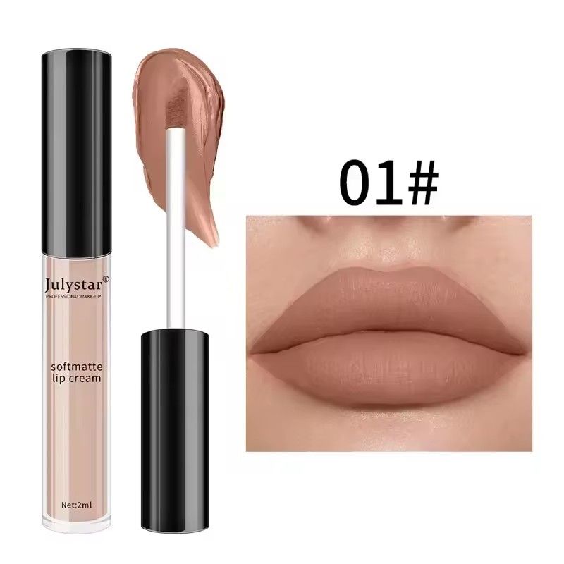 1pc Waterproof Liquid Lipsticks Lip Makeup Matte Velvet Lipstick Lip Gloss Red Sexy Cosmetic 6 Colors Long Lasting Lip Glaze view 7