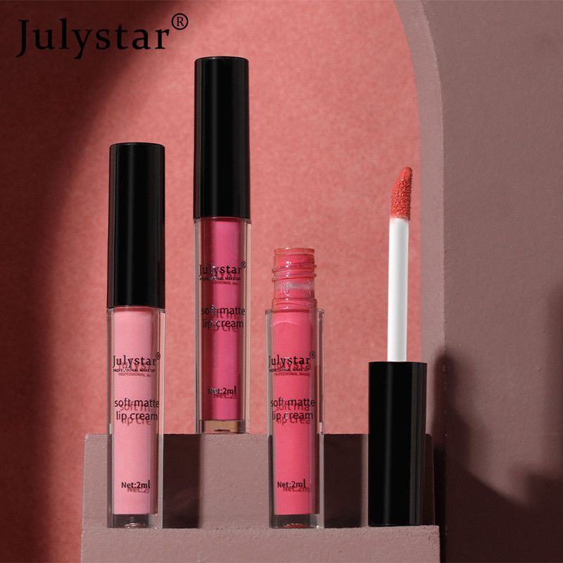 1pc Waterproof Liquid Lipsticks Lip Makeup Matte Velvet Lipstick Lip Gloss Red Sexy Cosmetic 6 Colors Long Lasting Lip Glaze view 3