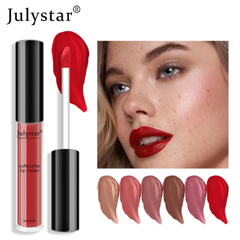 1pc Waterproof Liquid Lipsticks Lip Makeup Matte Velvet Lipstick Lip Gloss Red Sexy Cosmetic 6 Colors Long Lasting Lip Glaze view 2