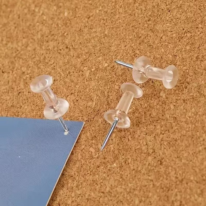 200PCS Push Pins Plastic Head Steel Tip Wall Thumbtacks Painting Nails For Home Office And Craft Projects With Box