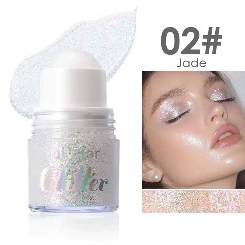 Glitter Rolling Ball Sequin Gel Pink Green Purple Eyeshadow Stick Pearlescent Body Face Hair Legs Sparkling Shimmer Stage Makeup view 10