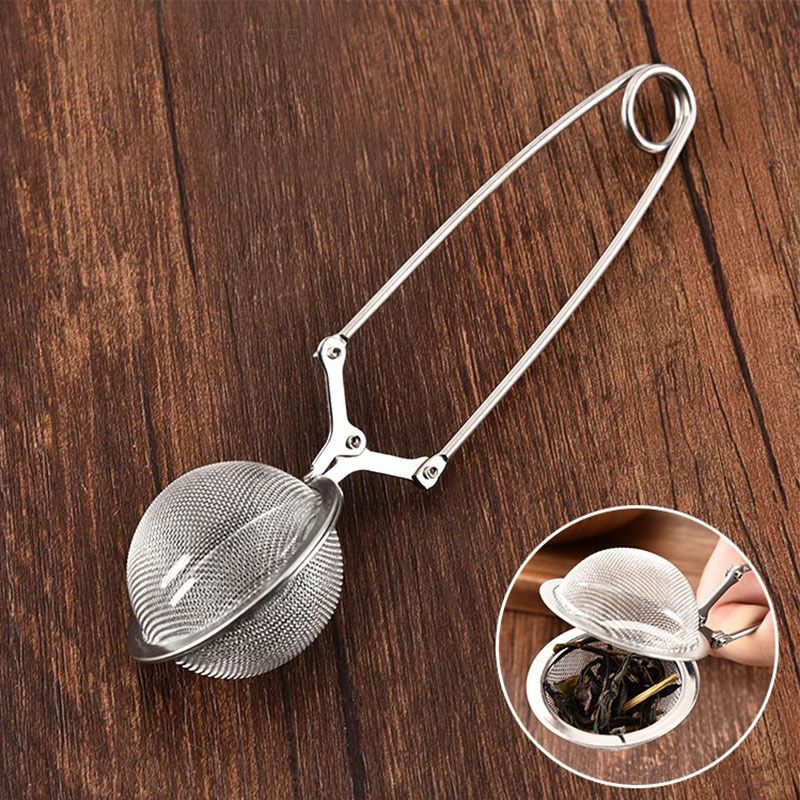 Stainless Steel Tea Ball Chain Tea Leak Handle Tea Strainer Kung Fu Tea Set Tea Infuser Tea Ceremony Accessories Mesh Sieve Tool