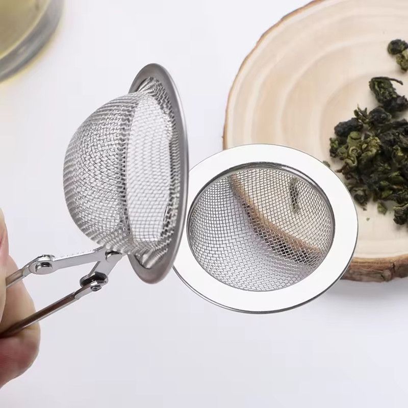 Stainless Steel Tea Ball Chain Tea Leak Handle Tea Strainer Kung Fu Tea Set Tea Infuser Tea Ceremony Accessories Mesh Sieve Tool