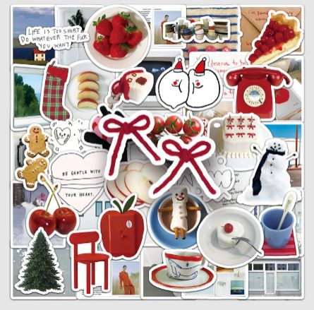 50Pcs Creamy Korean INS Style Stickers - Aesthetic Pastel Decor for Notebook/Guka - Waterproof & DIY Friendly