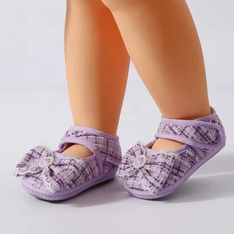 Spring Autumn New Baby Non-slip Soft Sole Cotton Shoes Sweet Princess Bow Shoes Fashion Versatile 0-1Y Newborn Infant Dress Shoe