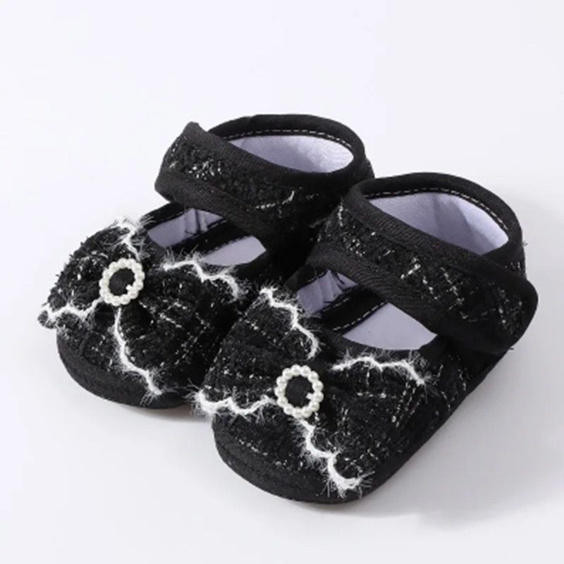 Spring Autumn New Baby Non-slip Soft Sole Cotton Shoes Sweet Princess Bow Shoes Fashion Versatile 0-1Y Newborn Infant Dress Shoe