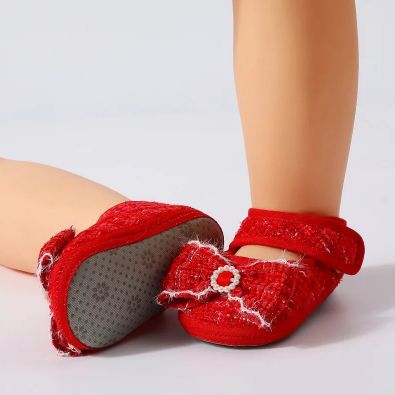 Spring Autumn New Baby Non-slip Soft Sole Cotton Shoes Sweet Princess Bow Shoes Fashion Versatile 0-1Y Newborn Infant Dress Shoe