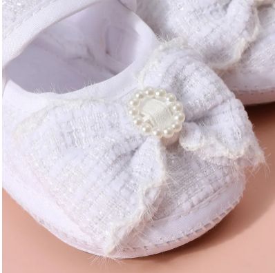 Spring Autumn New Baby Non-slip Soft Sole Cotton Shoes Sweet Princess Bow Shoes Fashion Versatile 0-1Y Newborn Infant Dress Shoe