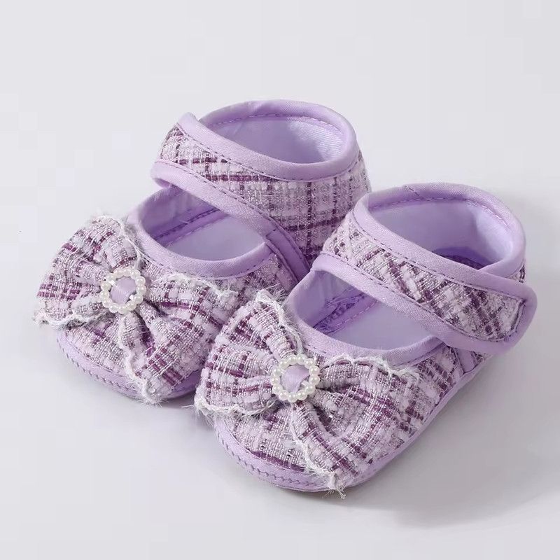 Spring Autumn New Baby Non-slip Soft Sole Cotton Shoes Sweet Princess Bow Shoes Fashion Versatile 0-1Y Newborn Infant Dress Shoe