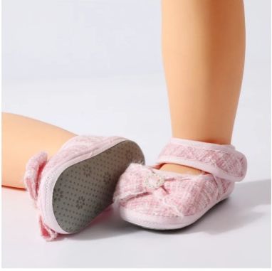 Spring Autumn New Baby Non-slip Soft Sole Cotton Shoes Sweet Princess Bow Shoes Fashion Versatile 0-1Y Newborn Infant Dress Shoe