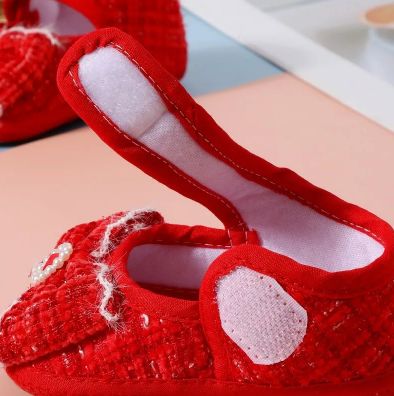 Spring Autumn New Baby Non-slip Soft Sole Cotton Shoes Sweet Princess Bow Shoes Fashion Versatile 0-1Y Newborn Infant Dress Shoe