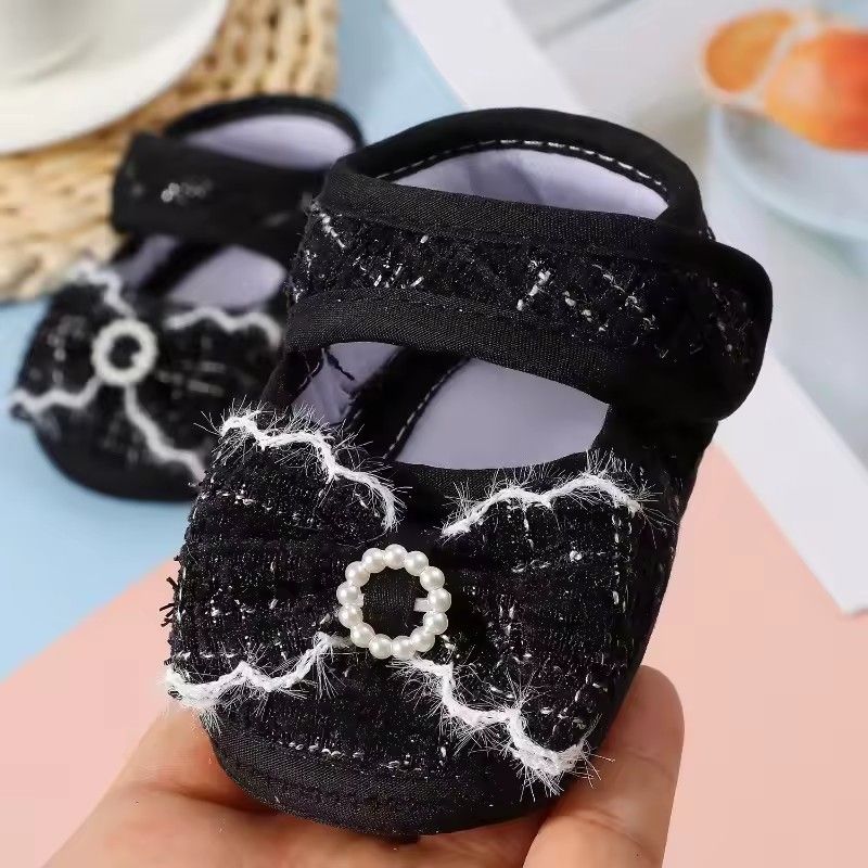 Spring Autumn New Baby Non-slip Soft Sole Cotton Shoes Sweet Princess Bow Shoes Fashion Versatile 0-1Y Newborn Infant Dress Shoe