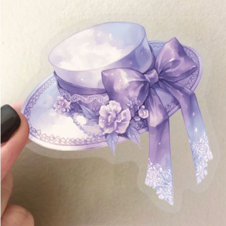 50PCS PET Transparent Purple Dream Cartoon Stickers Luggage Water Cups Scooter Decorative Stickers