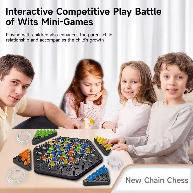 Triangle Chess Duel Board Game Family Interaction Exercise Thinking Logic Ability Toy Multiplayer Desktop Delight Fight Toy Gift