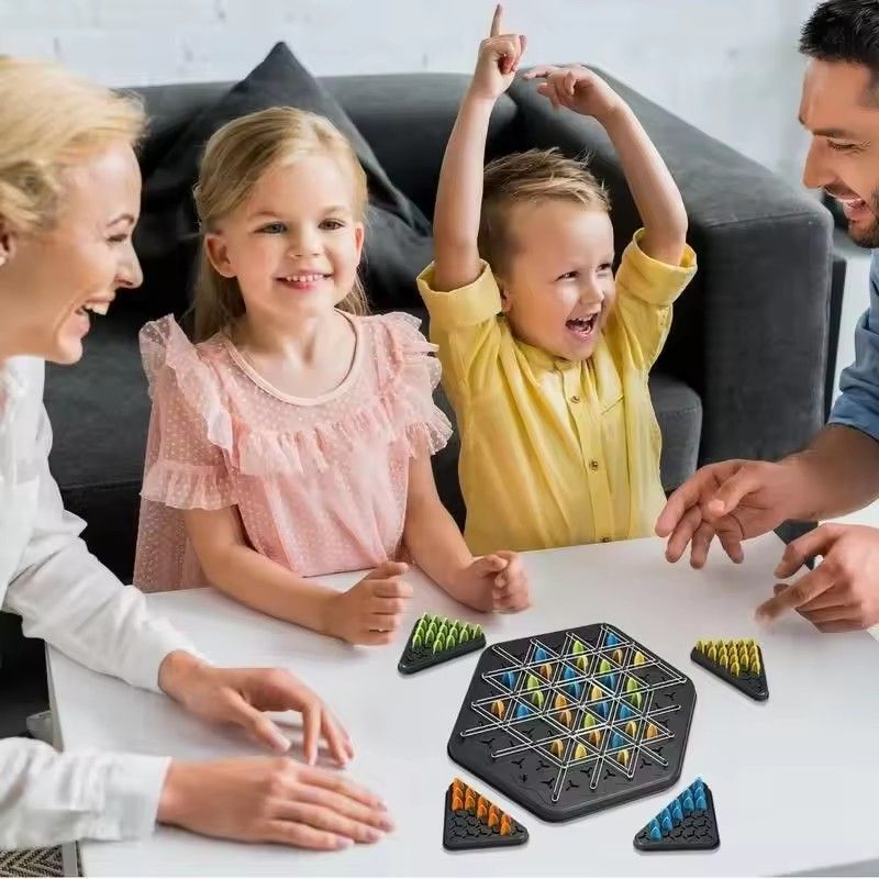 Triangle Chess Duel Board Game Family Interaction Exercise Thinking Logic Ability Toy Multiplayer Desktop Delight Fight Toy Gift