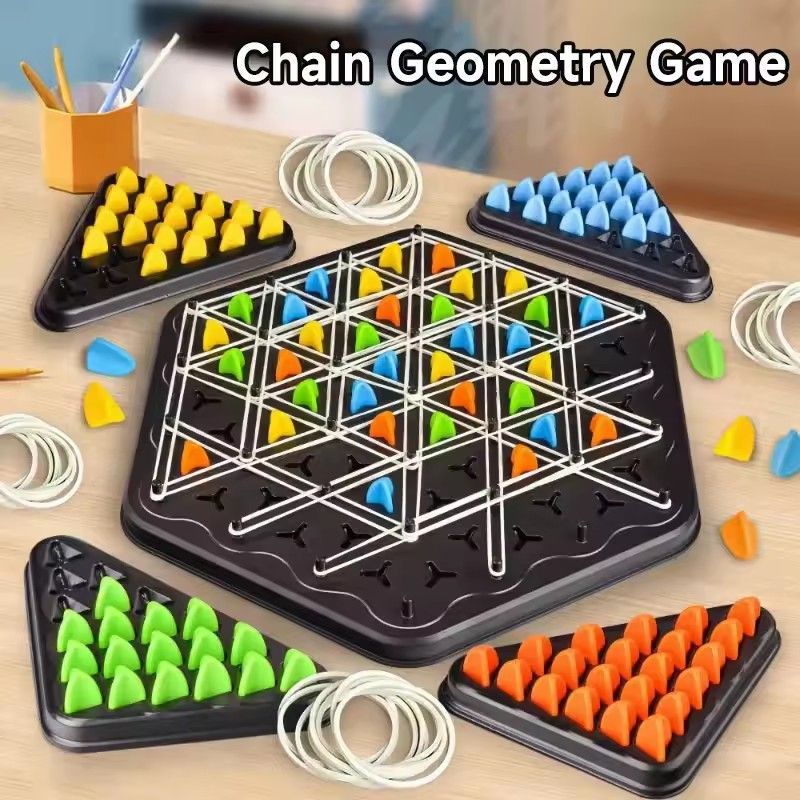 Triangle Chess Duel Board Game Family Interaction Exercise Thinking Logic Ability Toy Multiplayer Desktop Delight Fight Toy Gift