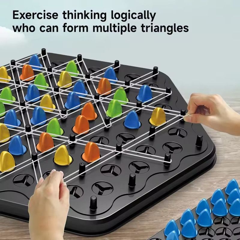 Triangle Chess Duel Board Game Family Interaction Exercise Thinking Logic Ability Toy Multiplayer Desktop Delight Fight Toy Gift