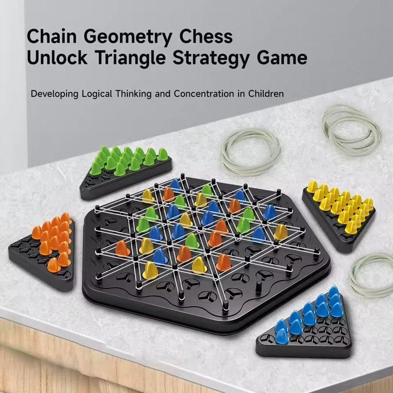 Triangle Chess Duel Board Game Family Interaction Exercise Thinking Logic Ability Toy Multiplayer Desktop Delight Fight Toy Gift