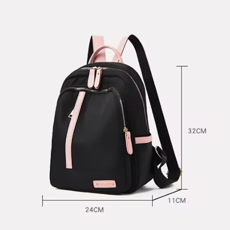 Large Capacity Contrast Color Backpack for Women School Bags for Teenager Waterproof Oxford Travel Rucksack Girls Knapsack Bolsa