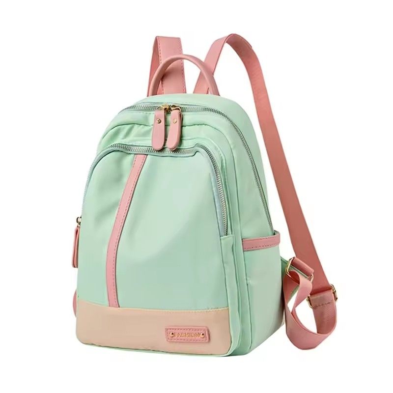 Large Capacity Contrast Color Backpack for Women School Bags for Teenager Waterproof Oxford Travel Rucksack Girls Knapsack Bolsa