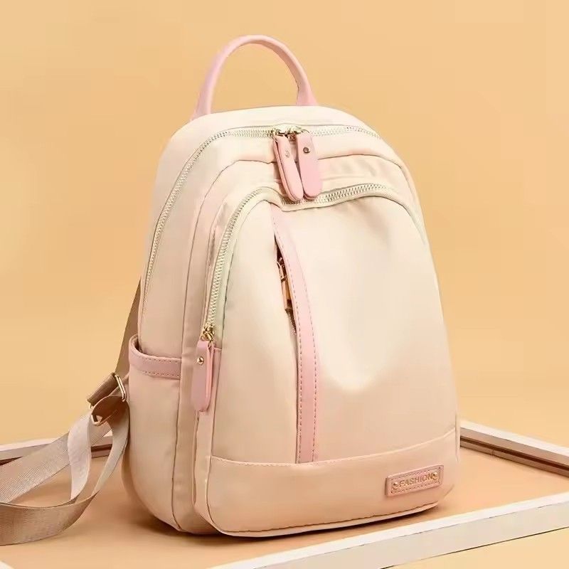 Large Capacity Contrast Color Backpack for Women School Bags for Teenager Waterproof Oxford Travel Rucksack Girls Knapsack Bolsa