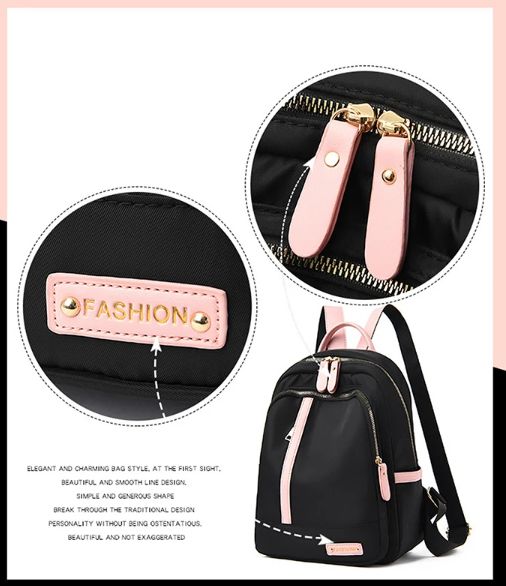 Large Capacity Contrast Color Backpack for Women School Bags for Teenager Waterproof Oxford Travel Rucksack Girls Knapsack Bolsa