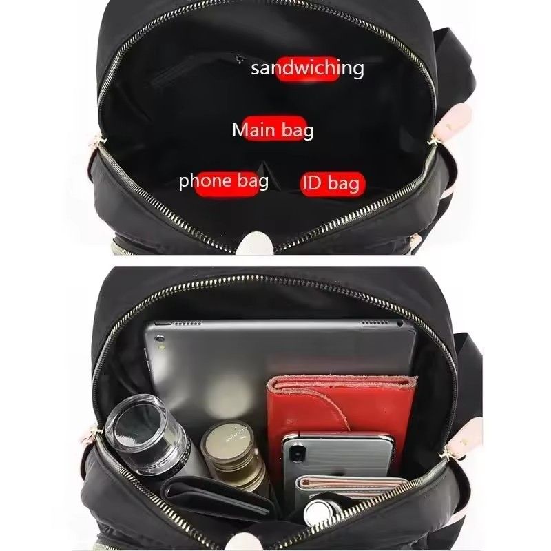 Large Capacity Contrast Color Backpack for Women School Bags for Teenager Waterproof Oxford Travel Rucksack Girls Knapsack Bolsa