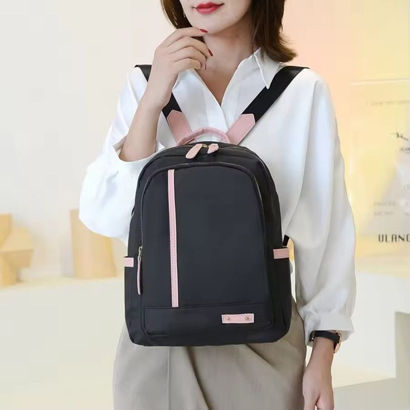 Large Capacity Contrast Color Backpack for Women School Bags for Teenager Waterproof Oxford Travel Rucksack Girls Knapsack Bolsa