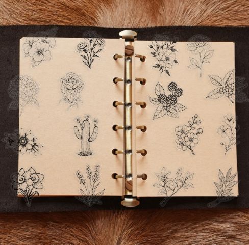 50PCS Black and White Plants Pattern Stickers Perfect for DIY Phone Cases Water Cups PET Sticker Decoration